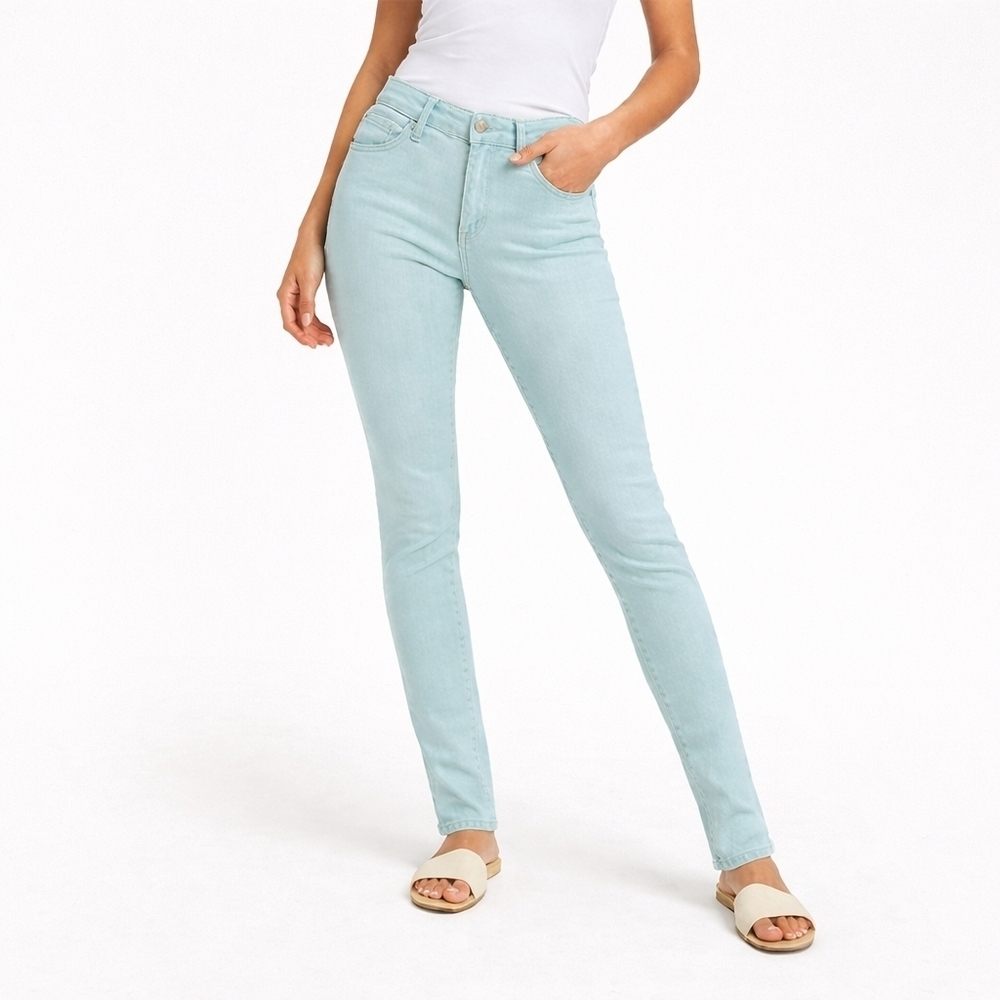 GAP High Rise Legging Jeans 12 31R Mint Teal Skinny Stretch Denim